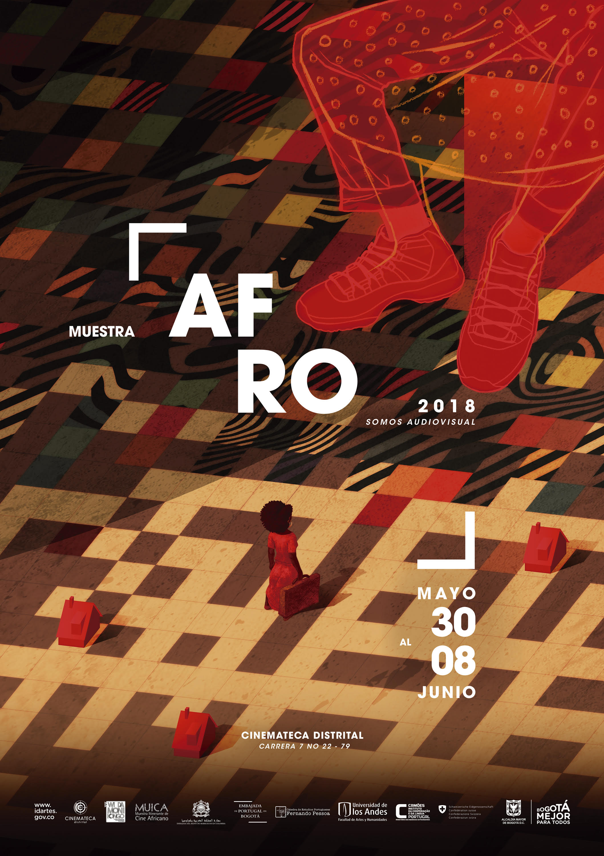 afiche muestra afro 2018