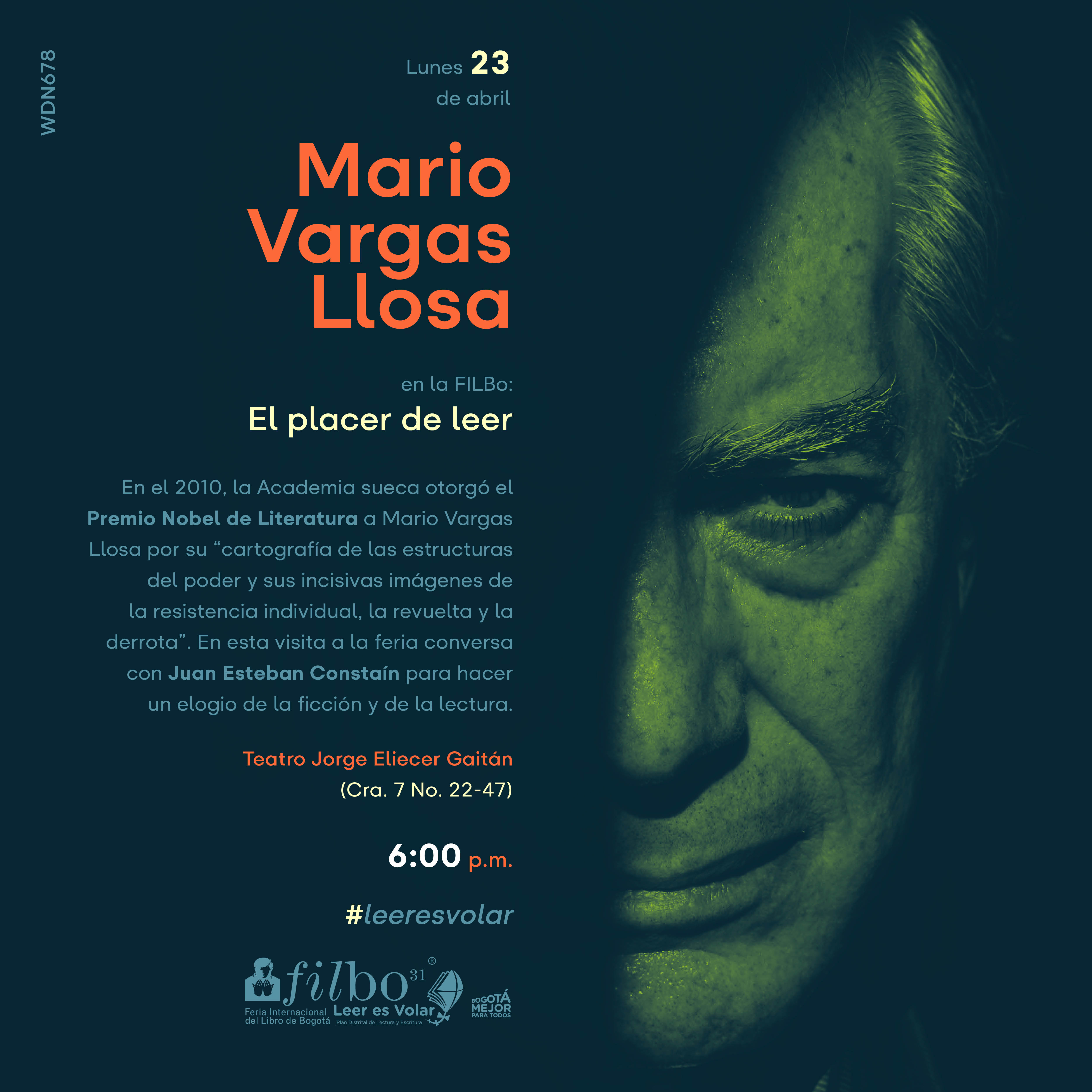 Evento Vargas Llosa en el Teatro Jorge Eliécer Gaitán. 