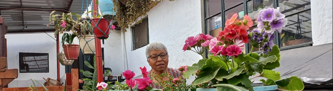 Elena Villamil en la Huerta Santa Elena