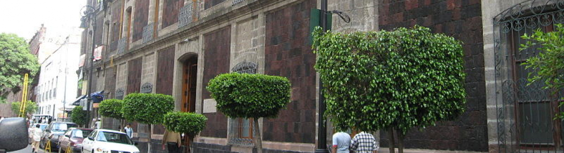 The Colegio Nacional Building, located on Luis Gonzalez Obregon Street in the Centro of Mexico City