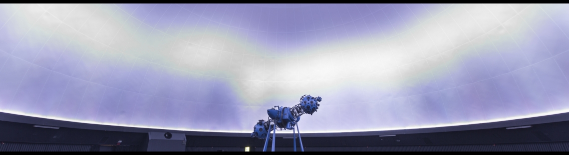 Imagen del cielo en el domo del Planetario