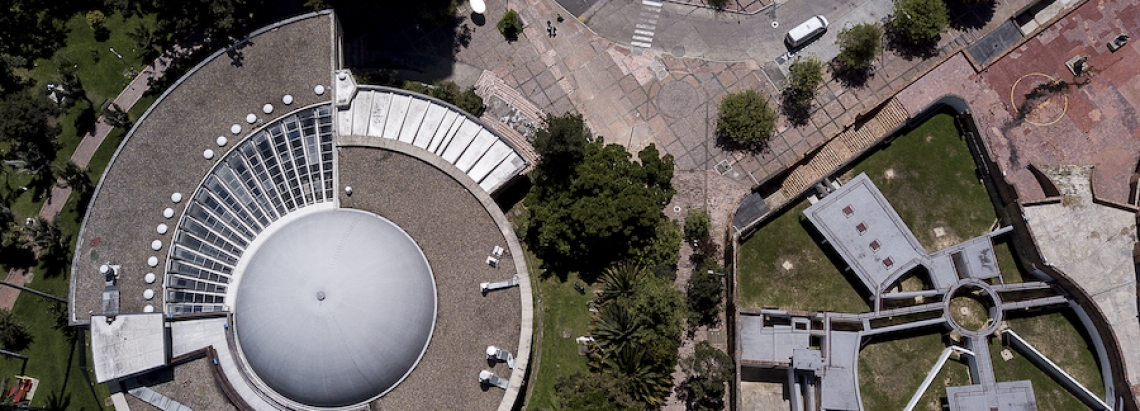 Planetario de Bogotá desde arriba. 