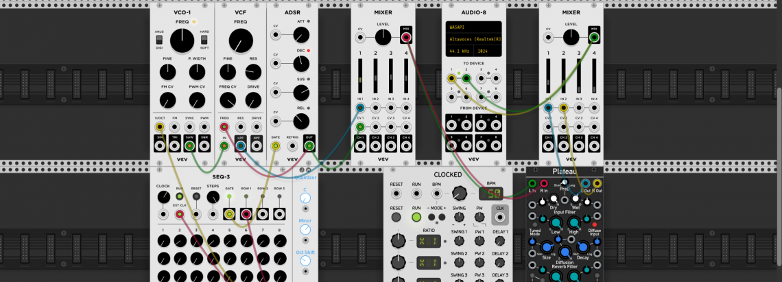 Pantallazo del software VCV Rack