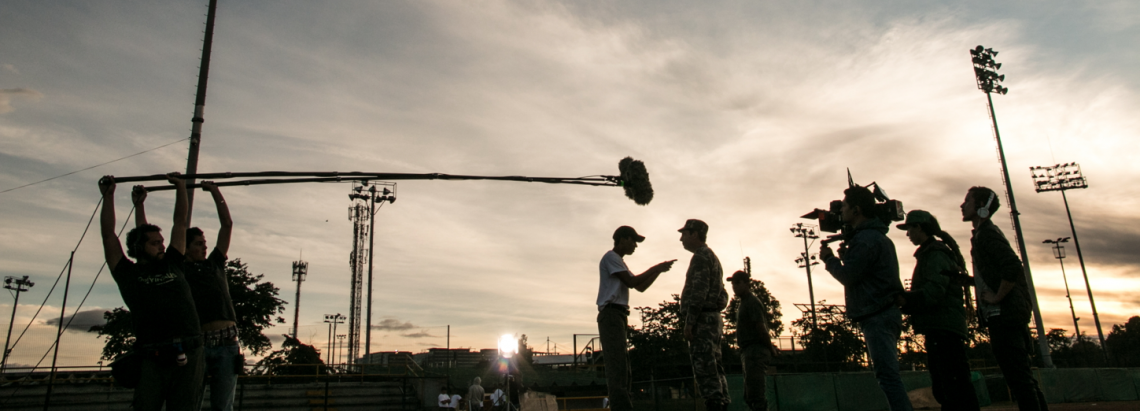 Equipo de grabación de una película