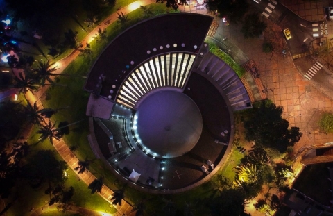foto aérea del Planetario 