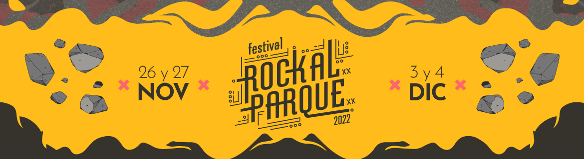 Pieza Gráfica invitando al Festival Rock al Parque 2022