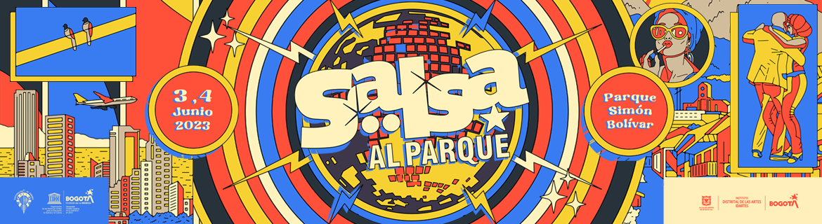 Pieza gráfica invitando a Festival Salsa al Parque - 2023