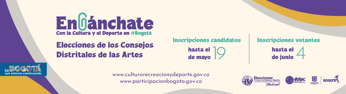  Pieza gráfica invitando a las elecciones consejos de cultura y deporte  sistema distrital de arte y cultura