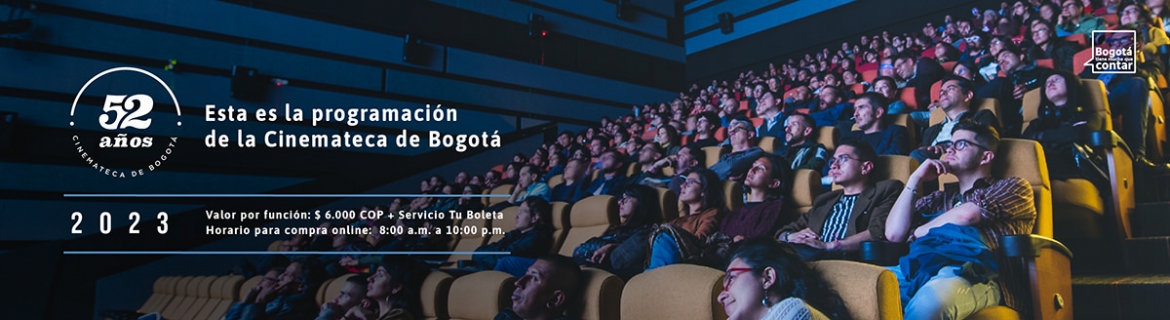 Pieza gráfica invitando a la programación de la Cinemateca de Bogotá del mes de septiembre 2023