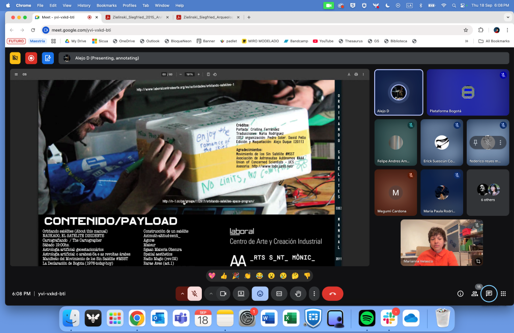 Presentación de la charla con el artista Alejandro Duque