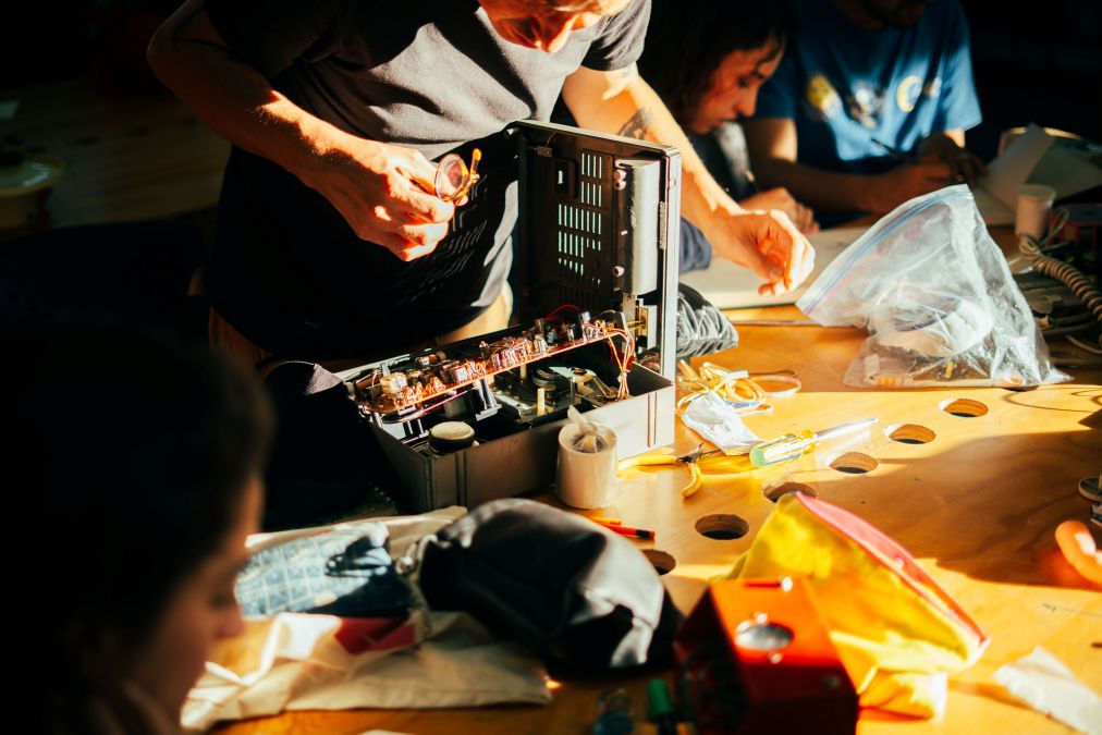 Sesión de construcción de las máquinas