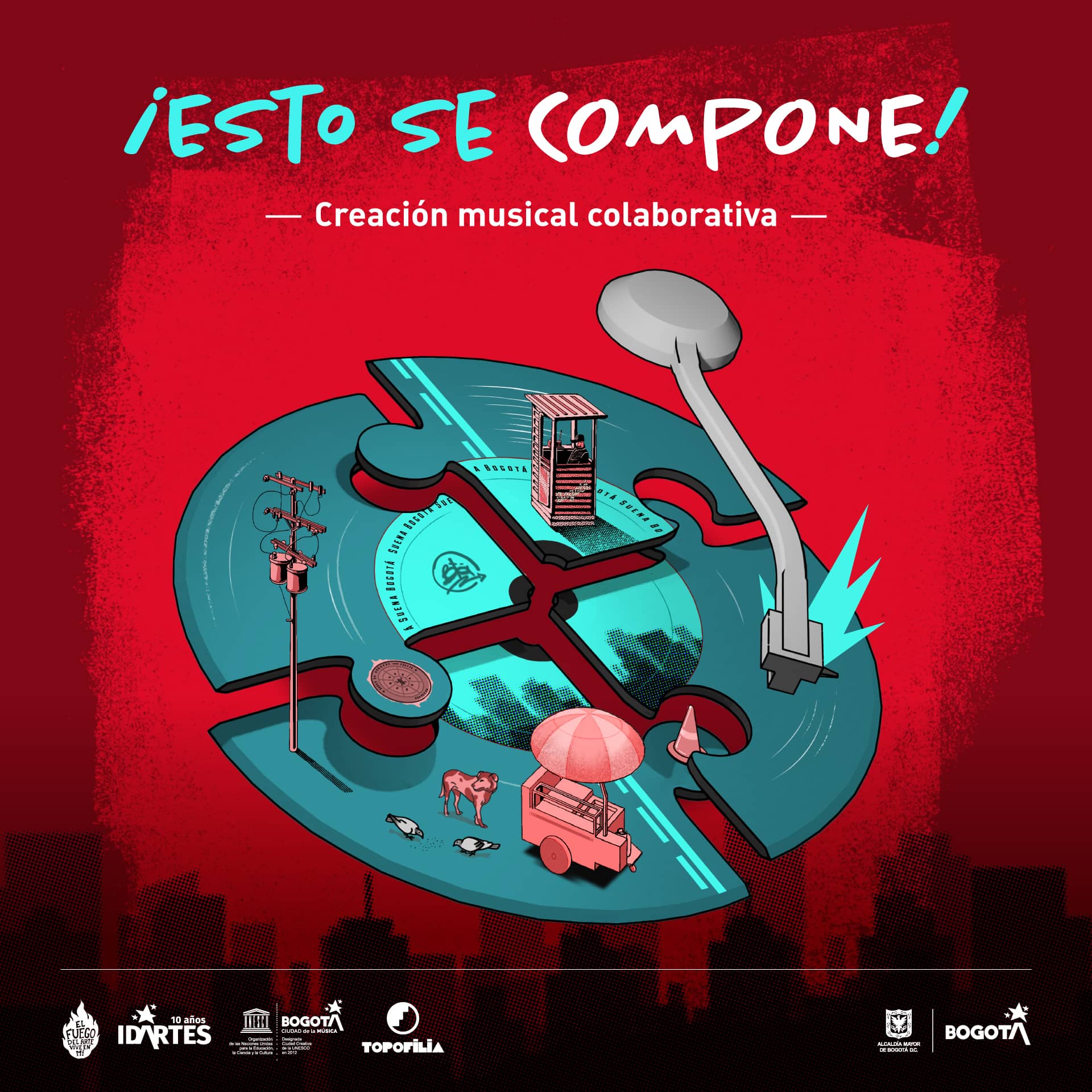 Pieza Gráfica - Esto se compone Creación Musical Colaborativa 