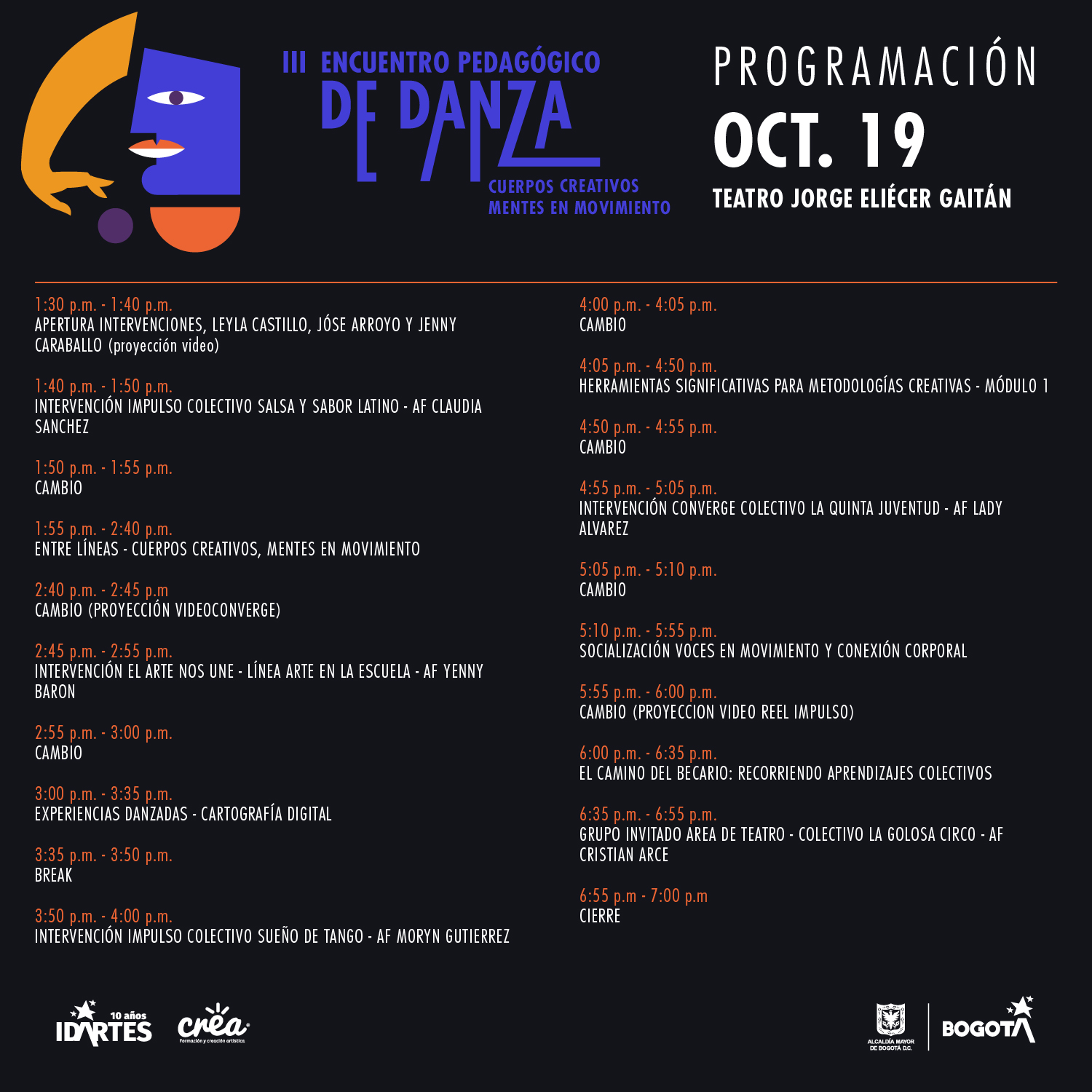 Programación 19 de octubre