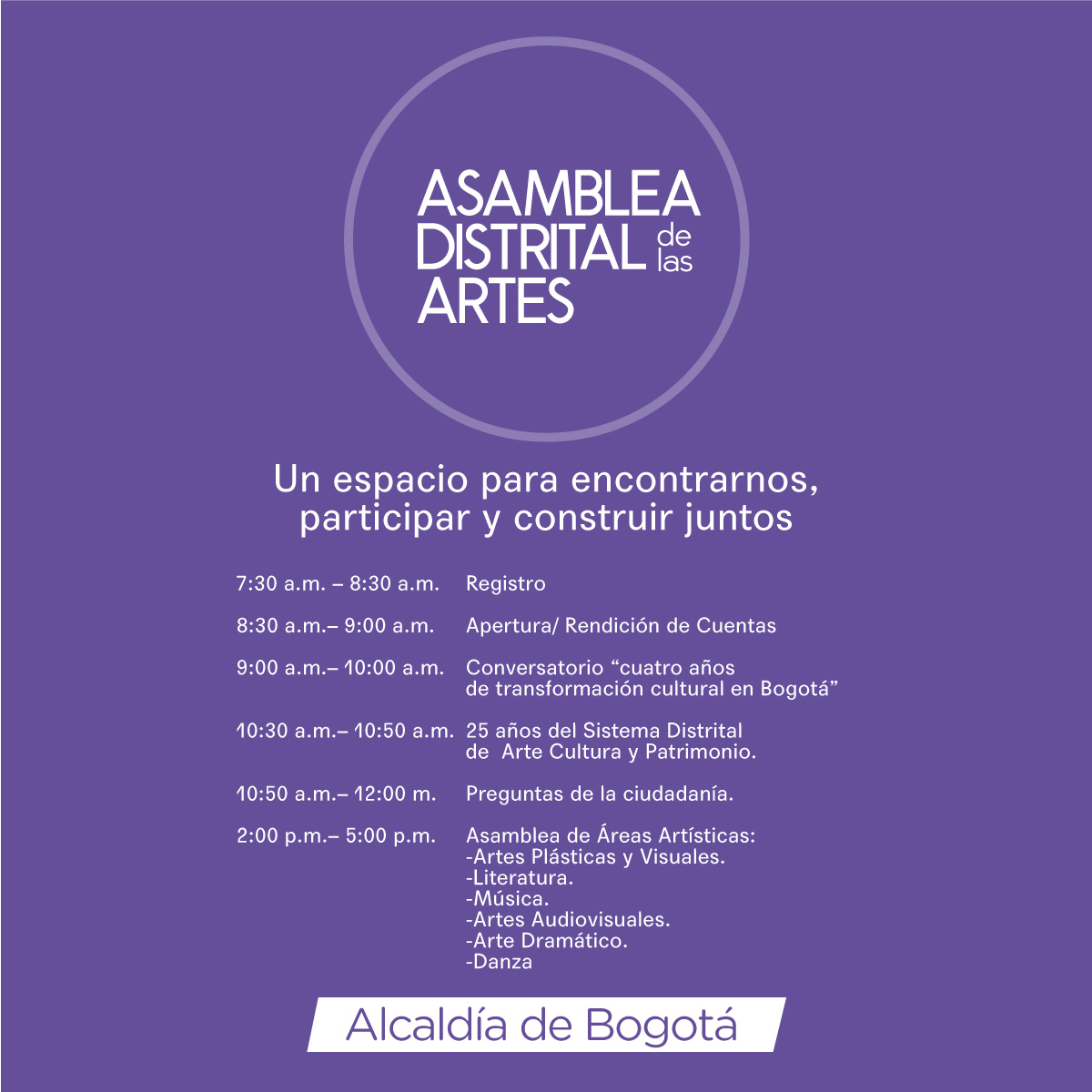 Programa de la Asamblea Distrital de las Artes