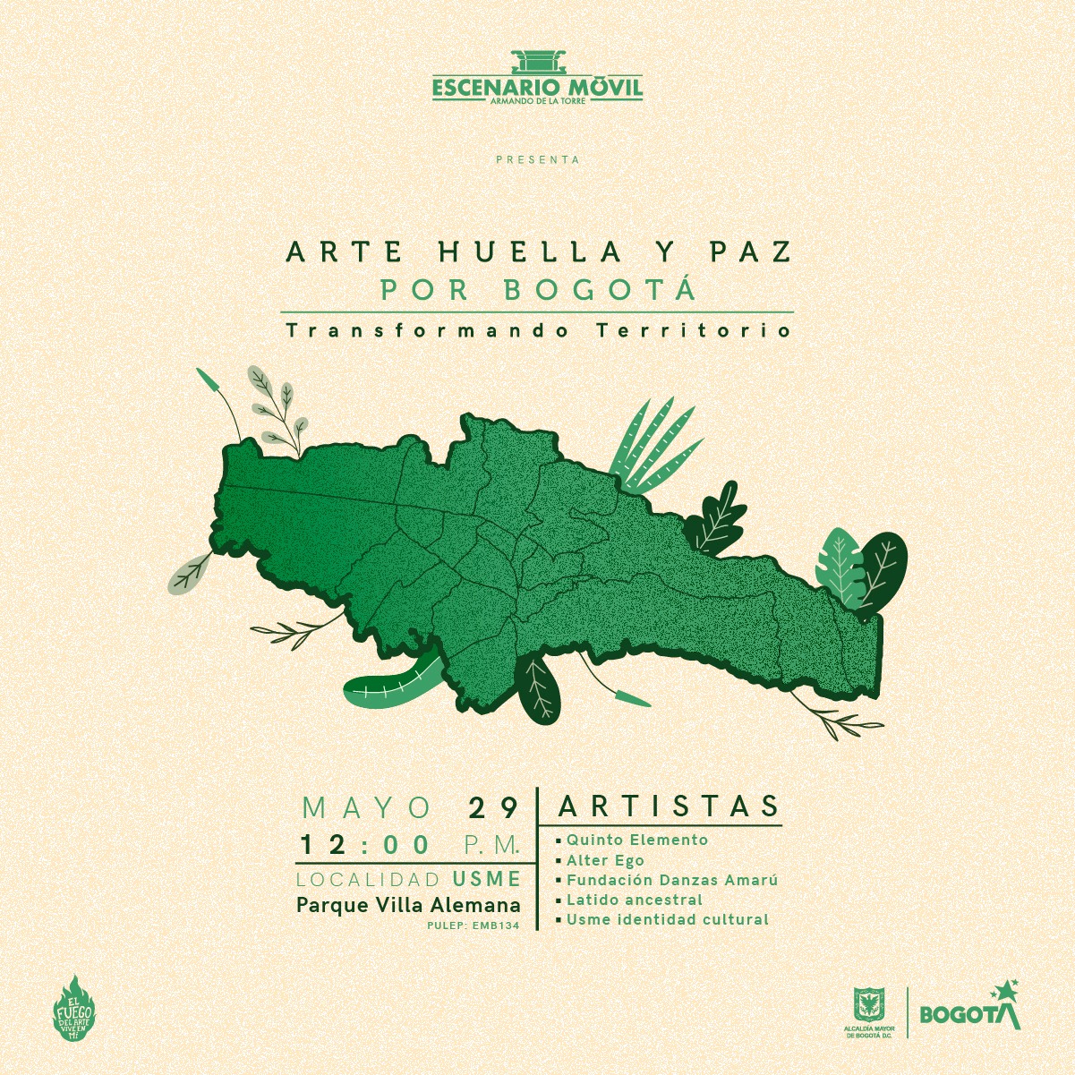 Arte, huella y paz por Bogotá