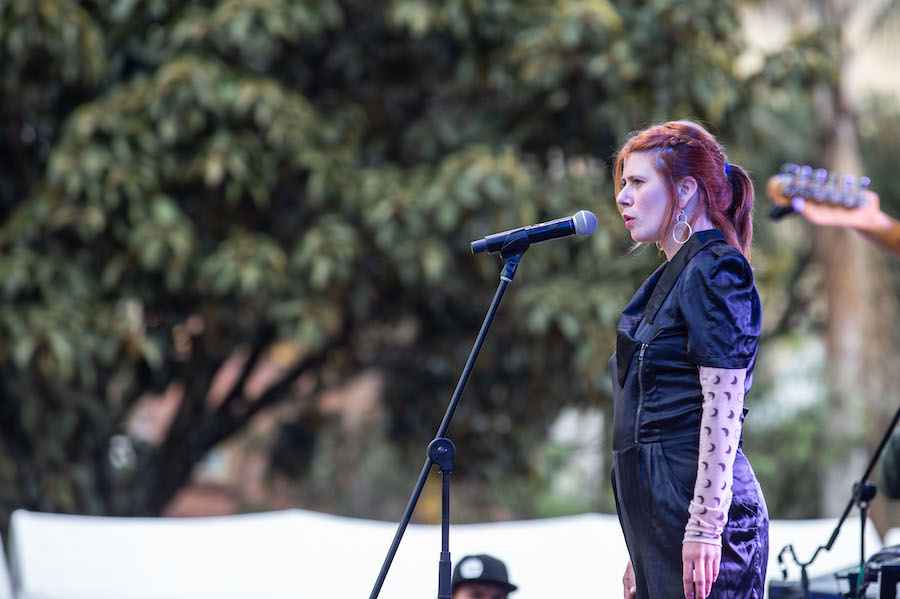 Luciana Tagliaprieto en el Parque de los periodistas