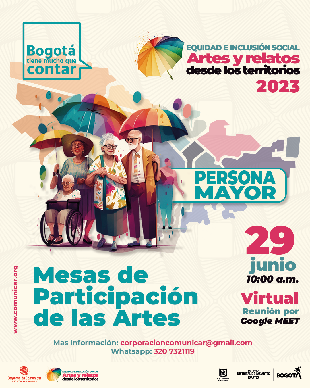 Pieza gráfica mesa de participación personas mayores