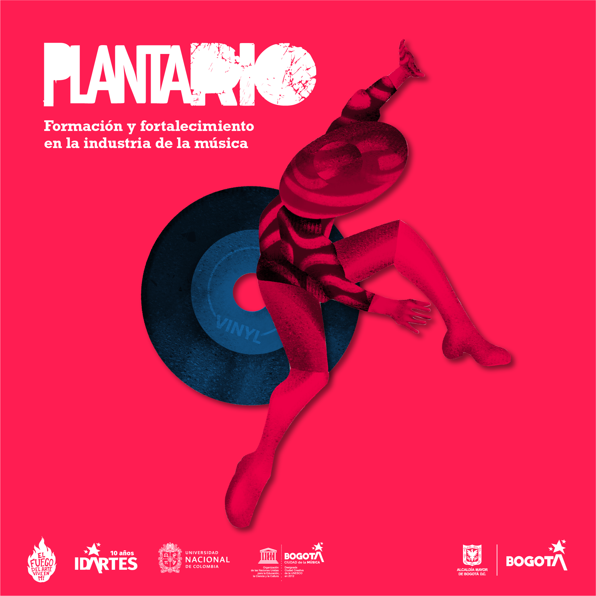 Pieza Gráfica - Plantario - Formación y fortalecimiento en la industria de la música -2021