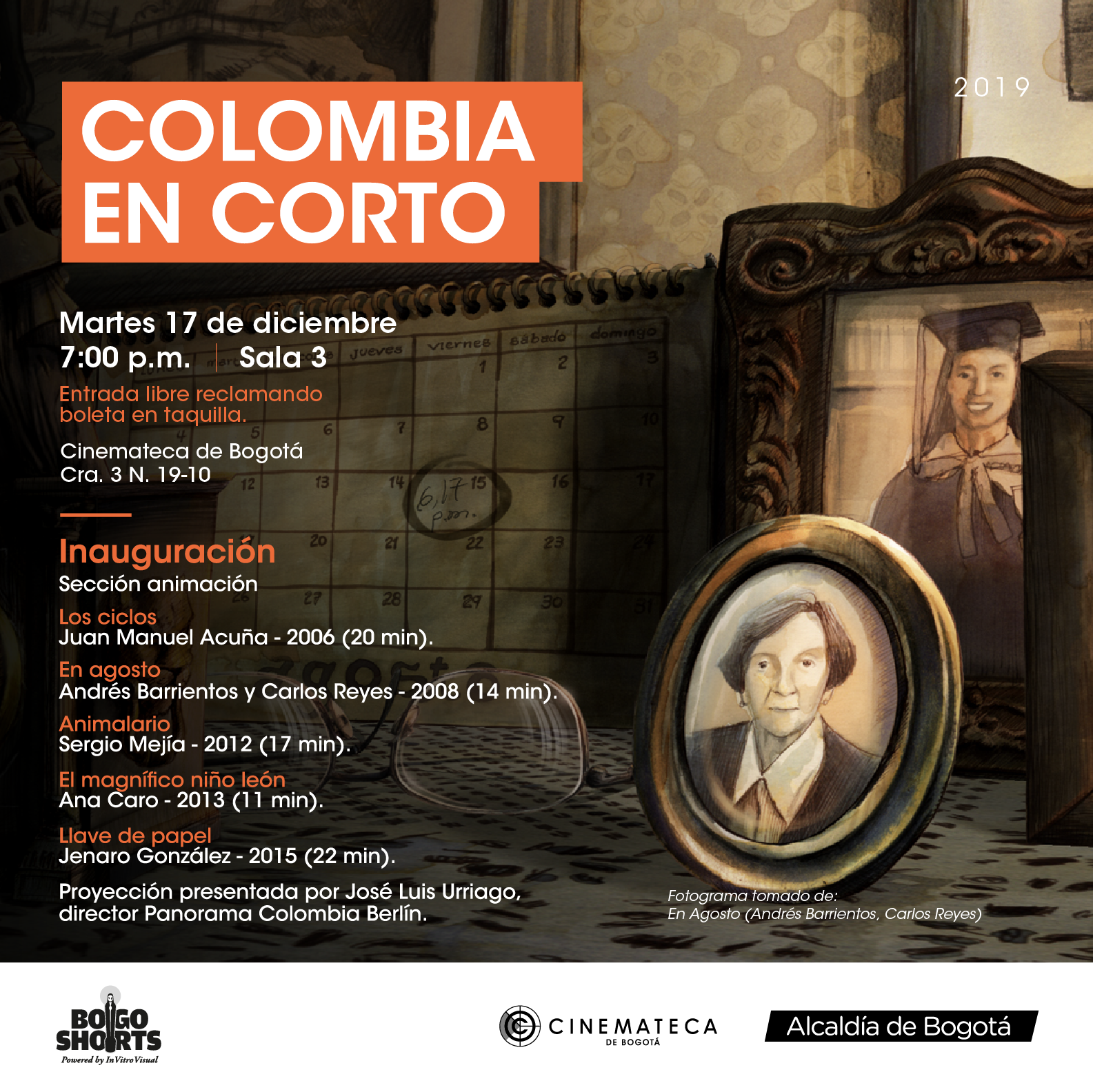 Pieza inaugural, Colombia en corto