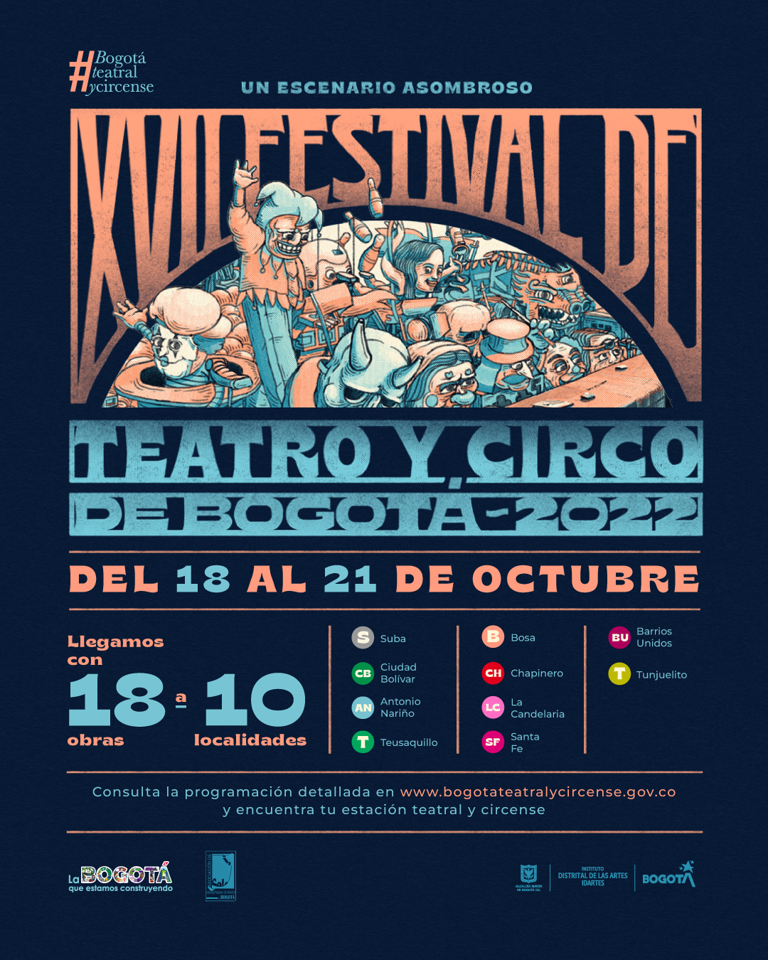 Programación XVII Festival de Teatro y Circo 18 al 21 de octubre