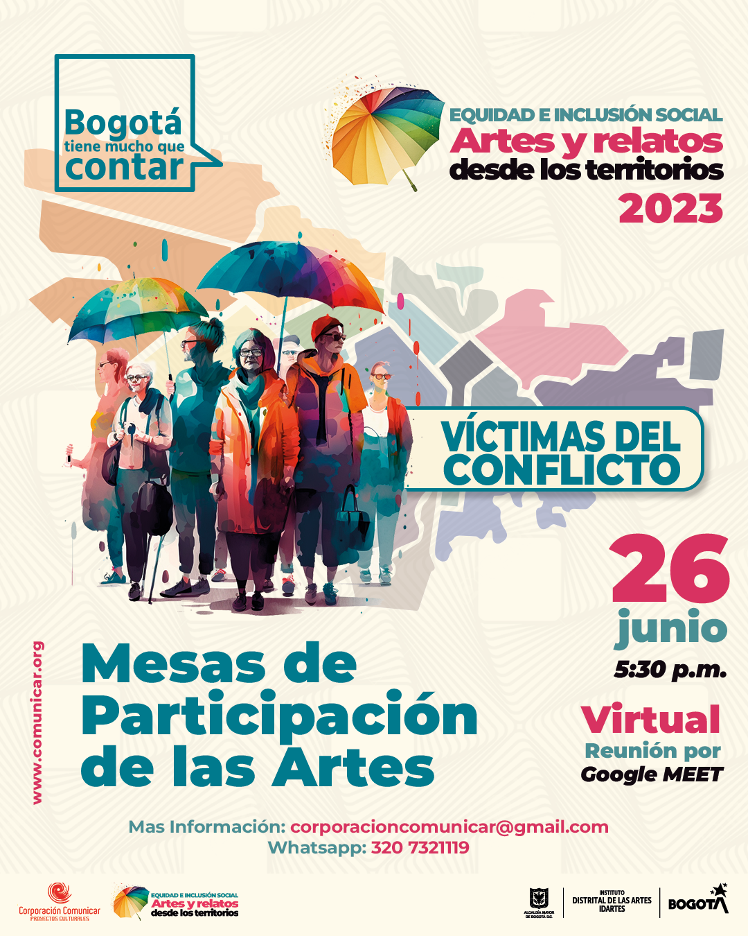Pieza gráfica mesa de participación víctimas del conflicto armado