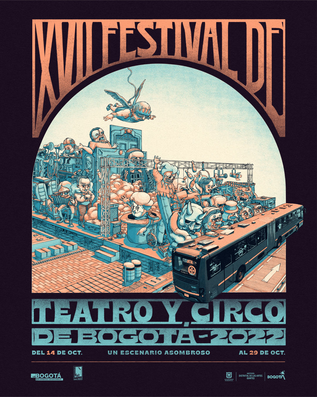 Afiche oficial festival de Teatro y Circo de Bogotá