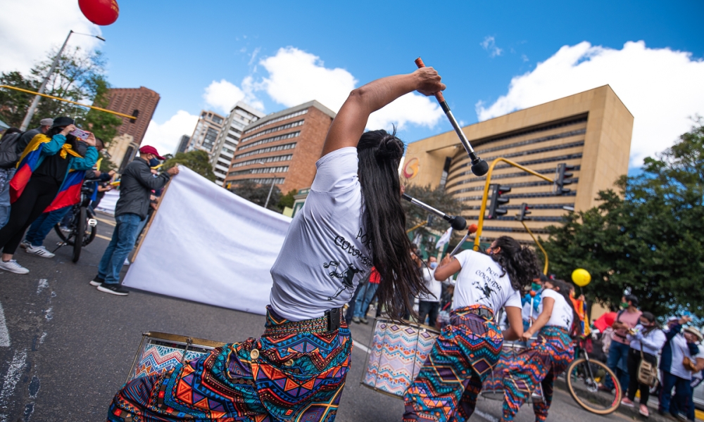 Músicos en marchas de protesta