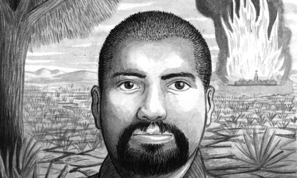 Óscar Pantoja, una ilustración cortesía de Felipe Camargo. Óscar Pantoja, una ilustración cortesía de Felipe Camargo.