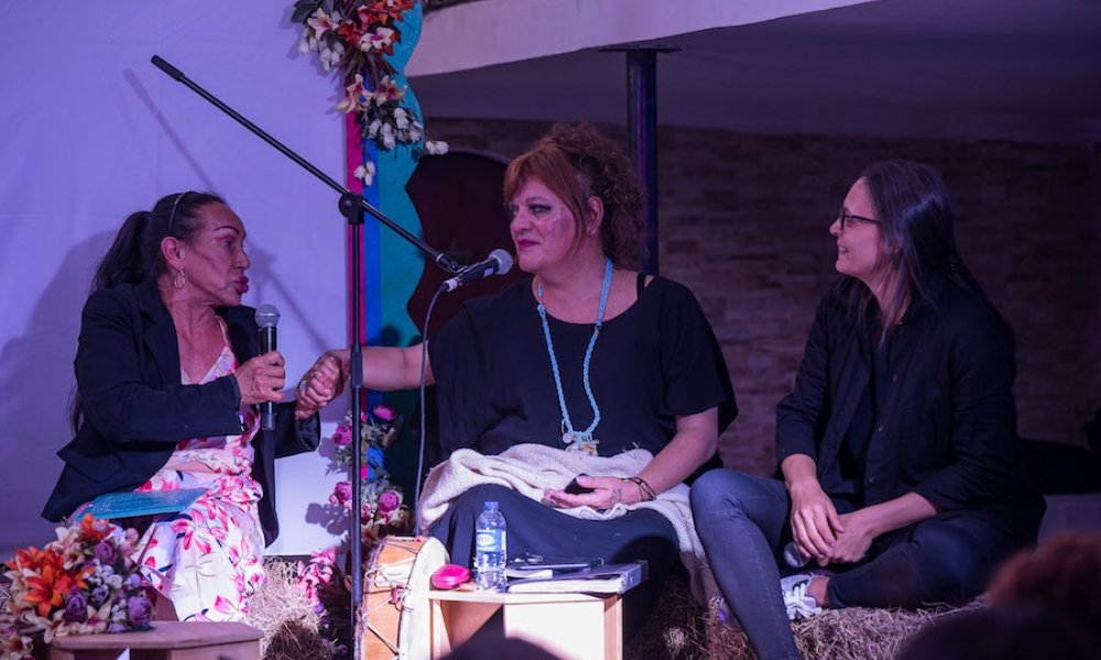 Cindyrella Núñez, Susy Shock y Paula Rivera en El Castillo de las Artes. Cindyrella Núñez, Susy Shock y Paula Rivera en El Castillo de las Artes.