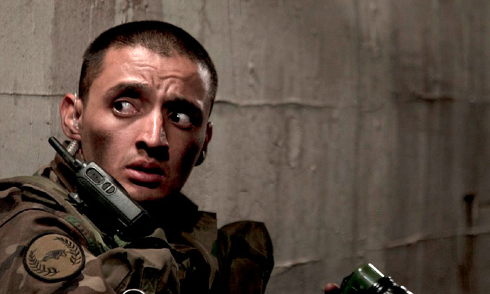 Película El páramo. Soldado asustado