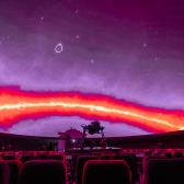Proyección en el domo del Planetario de Bogotá.