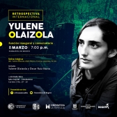 Pieza gráfica con texto - Retrospectiva Yulene Olaizola 