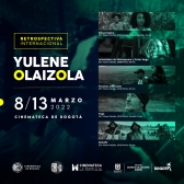Pieza gráfica con texto - Retrospectiva Yulene Olaizola 