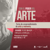 Pieza gráfica de invitación a la feria