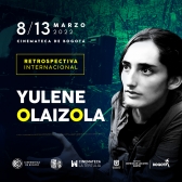 Pieza gráfica con texto - Retrospectiva Yulene Olaizola 