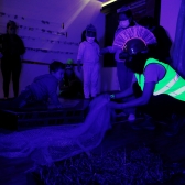 Momento de exploración en laboratorio artístico del Programa Nidos