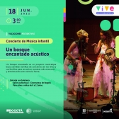 Pieza gráfica - Vacaciones recreativas Cinemateca -Un bosque encantado acústico