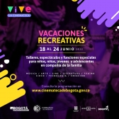 Pieza gráfica Vacaciones Recreativas Cinemateca 