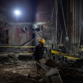 Detalle de los trabajos de restauración en el Teatro San Jorge - julio 0 2022