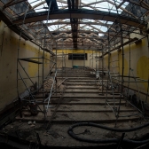 Detalle de los trabajos de restauración en el Teatro El Parque - julio 8 2022