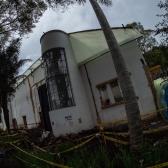 Detalle de los trabajos de restauración en el Teatro El Parque - julio 8 2022