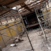 Detalle de los trabajos de restauración en el Teatro El Parque - julio 8 2022