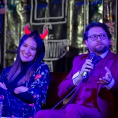 Inauguración del festival con Catalina Valencia y Mauricio Galeano. 