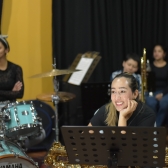 Ensayos de la Big Band Femenina de Bogotá Foto: Juan Santacruz