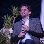 Carlos Mauricio Galeano, director del Idartes, en el panel El arte como inspiración para el cambio. 