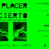 Pieza gráfica con texto - Exposición Un placer incierto