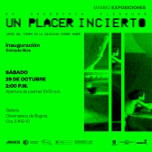 Pieza gráfica con texto - Exposición Un placer incierto