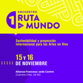 Gráfica oficial del Encuentro Ruta al Mundo (1080x1350)
