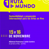 Gráfica oficial del Encuentro Ruta al Mundo (1080x1920)