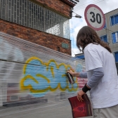 Laboratorios de apropiación y creación de Museo Abierto de Bogotá en la zona bajo puente de la calle 72 con carrera 30